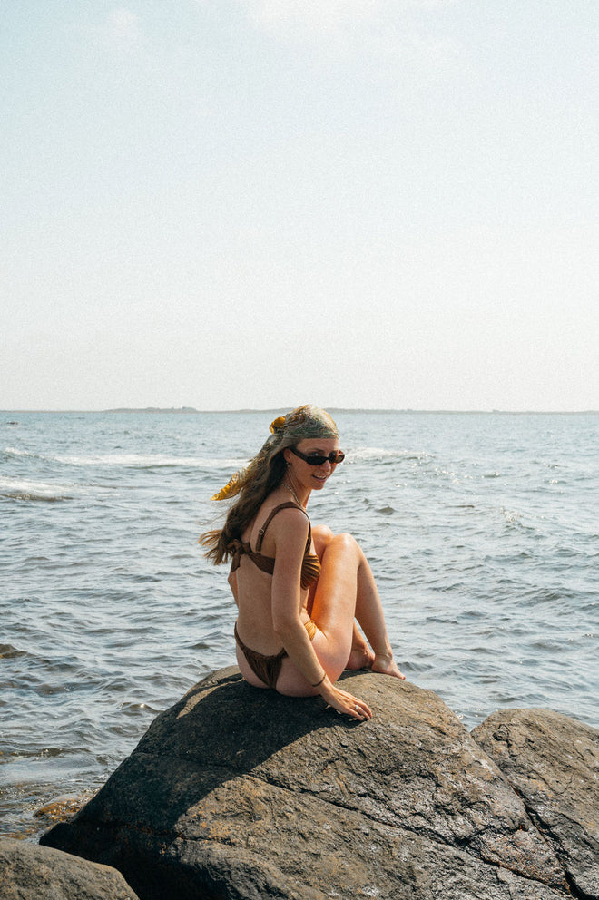 Brown bikini bottom