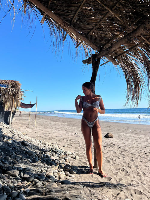 Zebra bikini top